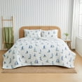 thumbnail image 3 of Coastal Inspired Reversible Quilted Coverlet Set with Shams, 2-Piece, Twin Size, 3 of 6