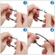 thumbnail image 4 of Anillos de cortina de ducha Uxcell de 24 piezas, ganchos de cortina ovalados de 1.4 pulgadas para varillas de cortina, plata, 4 of 5