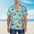 thumbnail image 4 of Bixox Men's Hawaiian Shirts Men's World Travel1 Print Short-Sleeve Shirt-3X-Large, 4 of 8