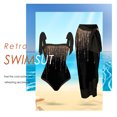 thumbnail image 2 of Traje de baño Mujer Playa Atlético Moda con vestido para accesorios femeninos (2XL) negro 2 piezas Wdftyju Para Estrenar, 2 of 4