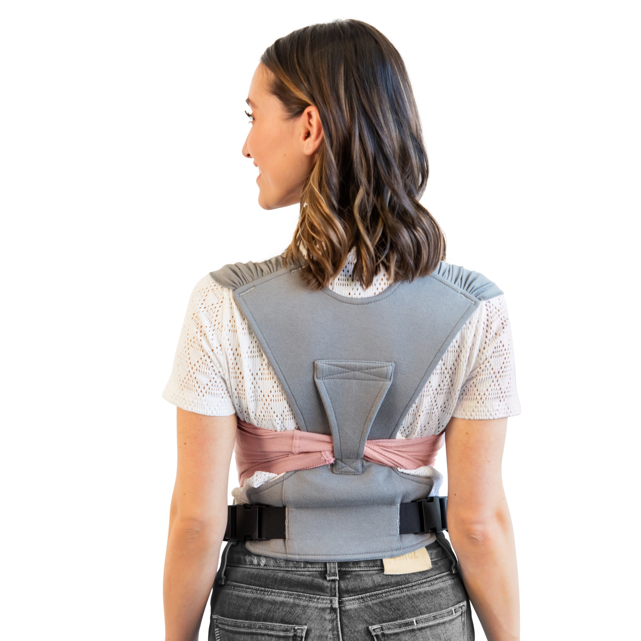 MOBY Wrap Easy Wrap Carrier Breathable Cotton Baby Wrap Hands-Free Convenience Newborns Dusty Rose