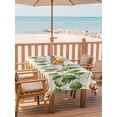 thumbnail image 2 of Outdoor Tablecloth with Umbrella Hole for Patio/Picnic/Party/Camping, Summer Botanical Waterproof Table Cloth Rectangle Table Cover Washable, Acorn Spring Plant Leaves Ombre (60"x 102"), 2 of 8