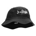 thumbnail image 5 of Fish Bone Embroidered Bucket Hat - Black OSFM, 5 of 5