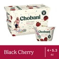 thumbnail image 2 of Chobani Non-Fat Greek Yogurt Black Cherry on The Bottom 5.3 oz 4 Pack, 2 of 13