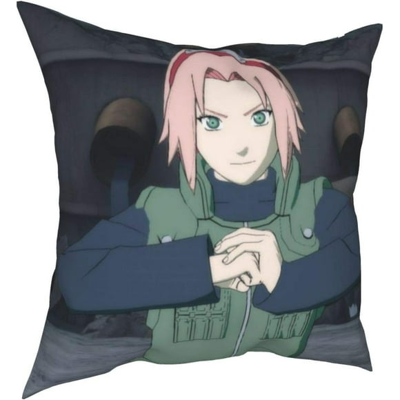 Comfortable and Durable Naruto Haruno Sakura Four Seasons Throw Pillow Cover Home Decorative Living Room Bedroom Sofa Pi-FL763