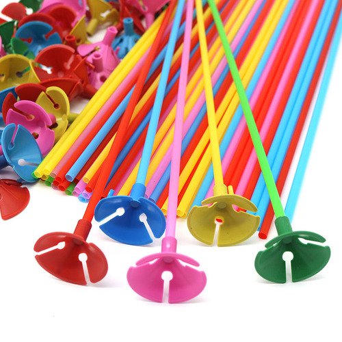 1 Juego de 7 tubos para globos, soporte para fiesta de feliz cumpleaños, bolas de aire