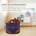 thumbnail image 5 of WOBOGO Halloween Bat Toy Storage Basket 20×14in Canvas Laundry Hamper for Living Room Kids Room Bathroom Organizer, 5 of 6