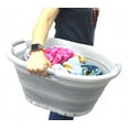 thumbnail image 6 of SAMMART Collapsible Plastic 3 handled Oval Laundry Basket - Foldable Pop Up Storage Container/Organizer - Portable Washing Tub - Space Saving Hamper/Basket, 6 of 6