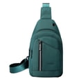 thumbnail image 1 of Dinheiro Bolso nuevo de pecho bolso de hombro de nailon impermeable para hombreverde, 1 of 5