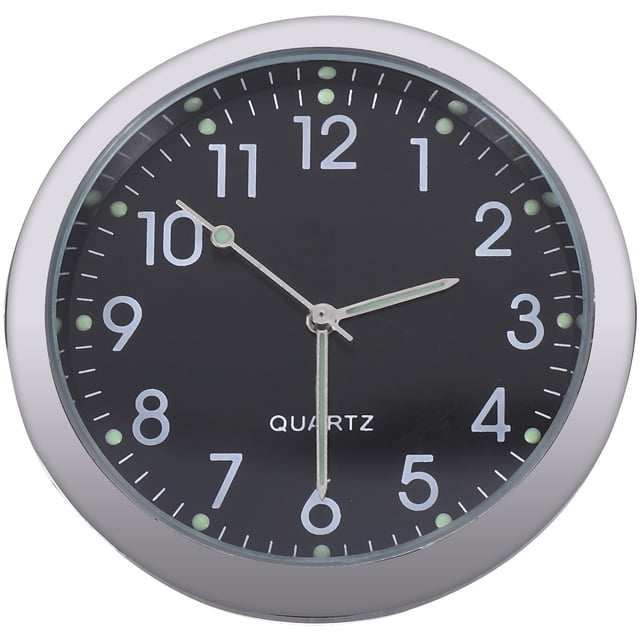 BRIGHTFUFU Reloj de coche luminoso universal para salpicadero de vehículo, mini reloj de cuarzo, accesorios para automóviles