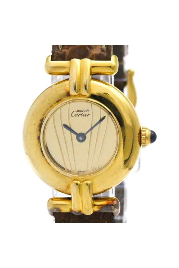 Pre-Owned CARTIER Must Colisee Vermeil Gold Plated Quartz Ladies Watch W1008554 (Fair)
