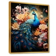 thumbnail image 2 of Designart "Harmonious Majesty Of Flowerful Peacocks I" Animals Peacock Floater Framed Canvas Prints, 2 of 5