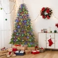 thumbnail image 2 of Ourlova 7.5ft Artificial Christmas Tree Prelit PVC Xmas Tree with 3357 Branch Tips 900 Dual-Color LED Lights and Foldable Base for Holiday Party Christmas Decorations Green, 2 of 7