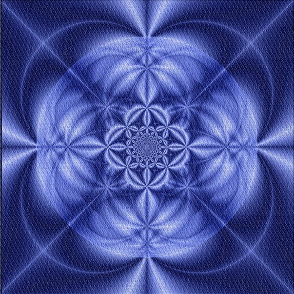 Ahgly Company Indoor Square Patterned Cobalt Blue Area Rugs, 4' Square