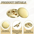 thumbnail image 4 of Uxcell 20pcs Metal Round Buttons 20mm Brass Sewing Craft Buttons, Gold, 4 of 6