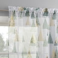 thumbnail image 2 of No. 918 Balsam 1-Piece Christmas Tree Sheer Rod Pocket Curtain Panel, 37"x84", Pine Green, 2 of 7