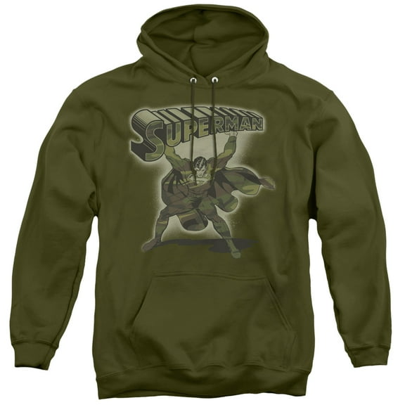 Superman - Camo Logo - Pull-Over Hoodie - X-Large