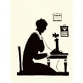 thumbnail image 3 of Parrish, Maxfield 12x14 Black Modern Framed Museum Art Print Titled - Homemaker Makes a Phone Call, 3 of 5