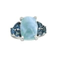 thumbnail image 3 of 7.30 Cts. Larimar London Blue Topaz Solid 925 Sterling Silver Ring, 3 of 5