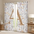 thumbnail image 2 of Homewish Letter A Monogrammed Black Out Curtains,Retro Rustic Flower Curtains Pack of 2 (42x63 Each),Countryside Plant Bedroom Curtains For Child,Microfiber Room Decorative, 2 of 6