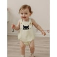 thumbnail image 5 of BemeyourBBs Baby Sleeveless Romper Black Cat/Ghost/Ghost Face Embroidery Jumpsuit, 5 of 8