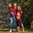 thumbnail image 2 of PatPat Christmas Family Matching Red Plaid Long-sleeve Button Up Shirts and Mesh Skirts Sets, 2 of 9