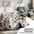 thumbnail image 5 of Xoenoiee Abstract Boho Geometric Art Print Stretch Reclining Loveseat Slipcover, 2 Seater Loveseat Recliner Cover with Storage Pockets, Recliner Couch Sofa Cover Furniture Protector, 5 of 6