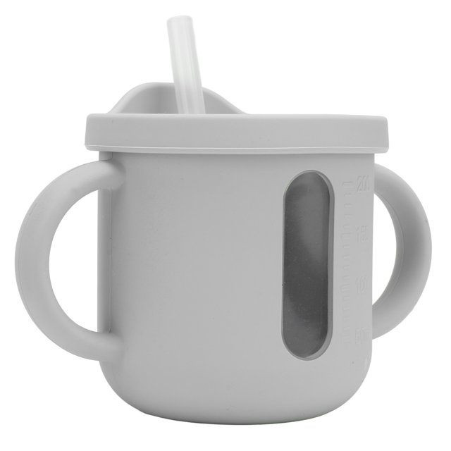 Vasos para sorber de silicona, Vasos para sorber de silicona Vaso para sorber doble de silicona para taza de entrenamiento para bebés Durabilidad mejorada