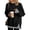 Black, variant on Women's Crew Neck Sweatshirt Long Sleeve Oversized Cozy Fleece Pullover Casual Loose Fit Winter Fall Layered Detail Top