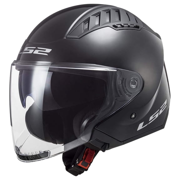 Casco LS2 Copter Open Face, negro brillante, 2XL, para adulto