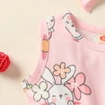 thumbnail image 6 of Baby Girls Easter Dress Sleeveless Cute Cartoon Bunny Egg Prints Patchwork Tulle Tutu Dress With Headband Outfit, 6 of 6