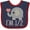 Navy and Red, variant on Inktastic Half Birthday Cute Elephant Girls Baby Bib