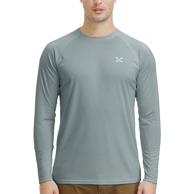 Chandails de Soleil à Manches Longues UPF 50+ pour Hommes Protection UV Séchage Rapide Chandail Léger Randonnée Pêche Natation T-Shirt