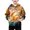 Gold, variant on Girls Casual Hoodie Full Print Sweatshirt Kids Pullover Clothes