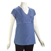 Maternity Denim Wrap Top