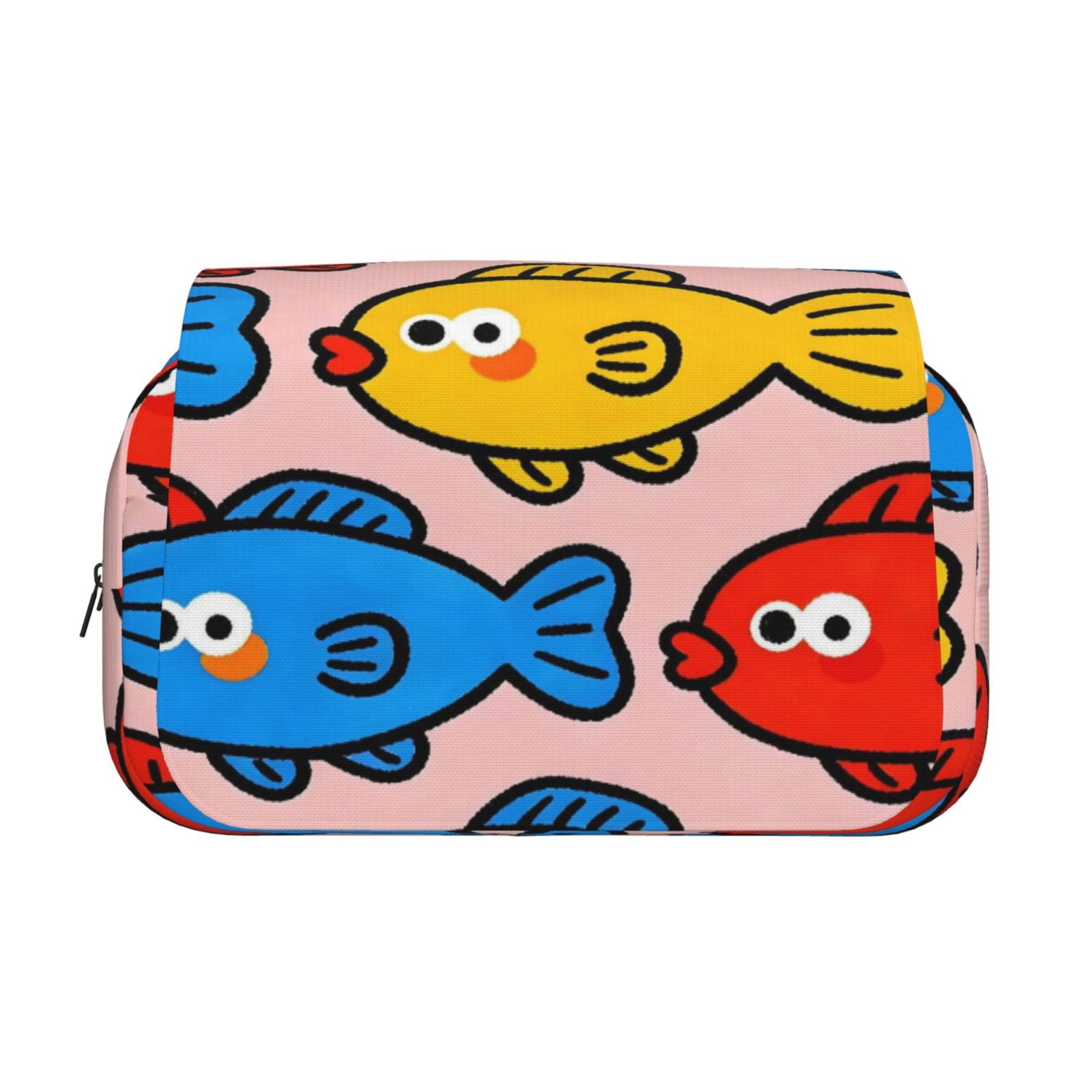 Large-Capacity Flip-Top Double-Layer Pencil Case, Multi-Functional Pocket Pen Case, Durable Stationery Organizer Cute Little Fish (7)