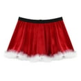 thumbnail image 4 of ZDHoor Women's Red Velvet Christmas Santa Claus Mini Skirt Carnival Party Fancy Dress Costume Red-A L, 4 of 7
