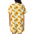 thumbnail image 3 of Xecao Light Yellow Plaid Sunflower print Swimsuit for women, Summer-ready, sporty style.Quick-dry fabric. Many sizes & colors., 3 of 9