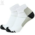 thumbnail image 3 of Gustave 5 Pairs Sport Plantar Fasciitis Compression Socks Arch Support Ankle Socks - Fits For Running, Athletic, Yoga and Travel (S/M,Gray), 3 of 8