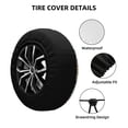 thumbnail image 2 of Pofeuu Cartoon Flowers Print Spare Tire Wheel Cover for Car Truck SUV Camper Universal Fit Spare Tire Cover RV Spare Tire Covers-15 inch, 2 of 6