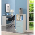 thumbnail image 3 of Xtra Armoire de Rangement 2 Portes avec Finition Bois Blanc et Vert d'Eau, 3 of 4