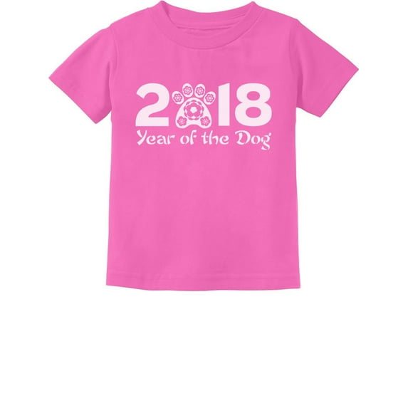 Tstars - Chinese New Year of The Dog 2018 Festival Toddler Kids T-Shirt 5/6 Pink