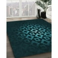 thumbnail image 2 of Ahgly Company Indoor Square Patterned Night Black Area Rugs, 8' Square, 2 of 6