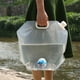 thumbnail image 3 of Bolsa de agua portátil de plástico con pico Contenedor plegable Emergencia Senderismo Camping Hogares Viajes Accesorios vacíos Blanco, 10L Eigraketly OD002135-04, 3 of 7