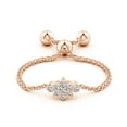 thumbnail image 2 of ANGARA Natural Diamond Flower Cluster Bolo Ring in 14K Rose Gold for Women (Size-1.3mm| Color-I-J| Clarity-I1-I2) | April Birthstone, Anniversary, Jewelry Gift for Women | Natural Diamond Ring, 2 of 8