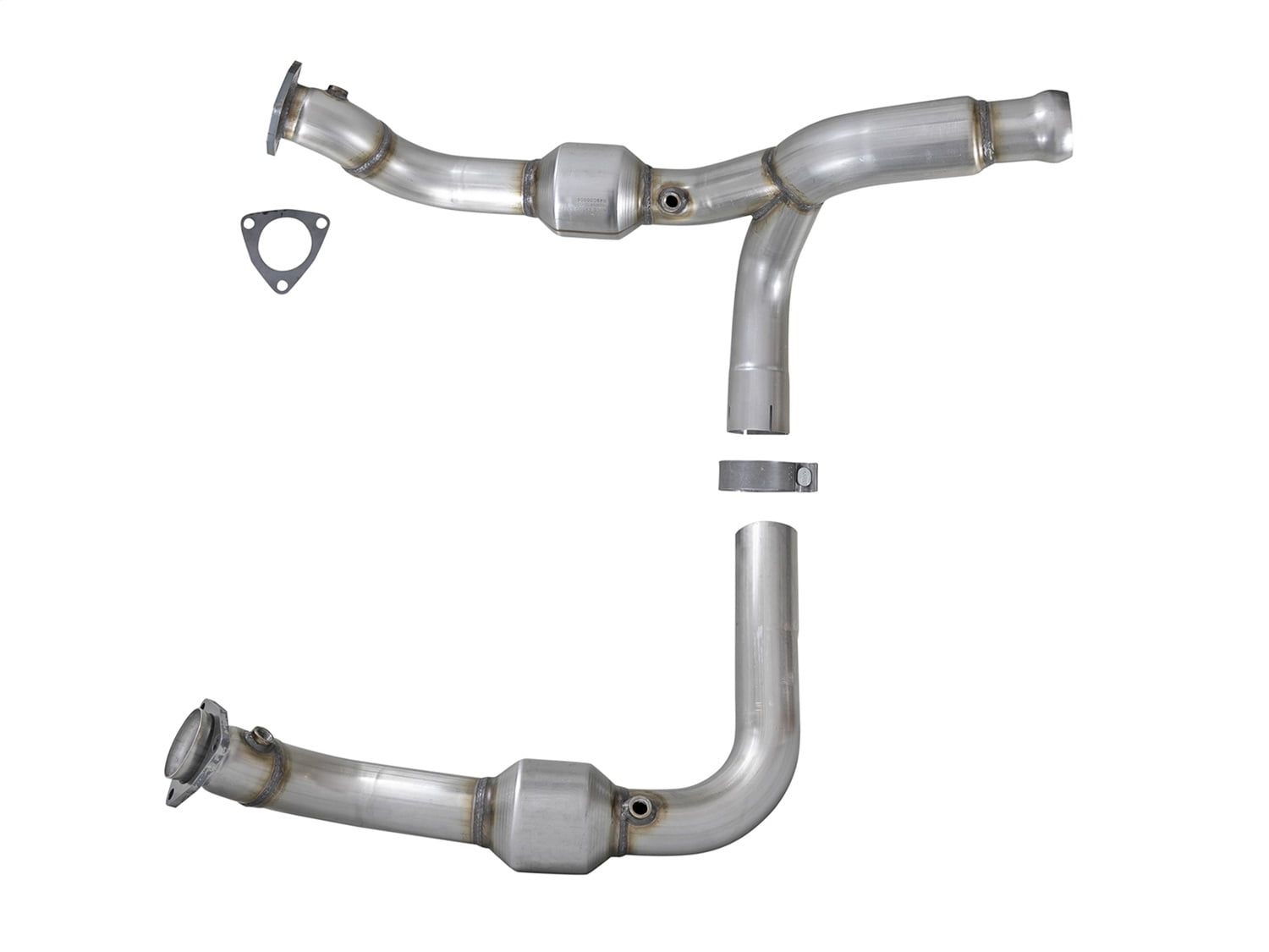 AFE Filters 48-34135-RC Street Series Twisted Steel Y-Pipe Fits select: 2019-2021 CHEVROLET SILVERADO, 2019-2021 GMC SIERRA