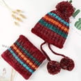thumbnail image 2 of RV Gorro de invierno para mujer, conjunto de bufanda circular peruano, orejeras de esquí Sailing Electrónica, 2 of 5