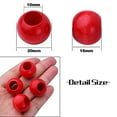 thumbnail image 3 of 100pcs 20mm Red Wood Beads Large Hole Round Wooden Beads Round Wooden Spacer Beads Loose Beads for Jewelry Crafts Making Decorations, Hole: 10mm, 3 of 7
