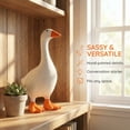 thumbnail image 4 of Desktop Goose Statue 7 inch Cute Resin Figurine for Office Desk Decor, Funny Home & Tabletop Decoration, Unique Housewarming Gifts for Women, Easter Gift Idea,White, 4 of 5