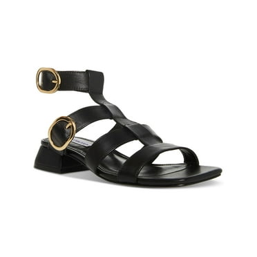 Steve Madden Womens Aylin Leather Square Toe Gladiator Sandals